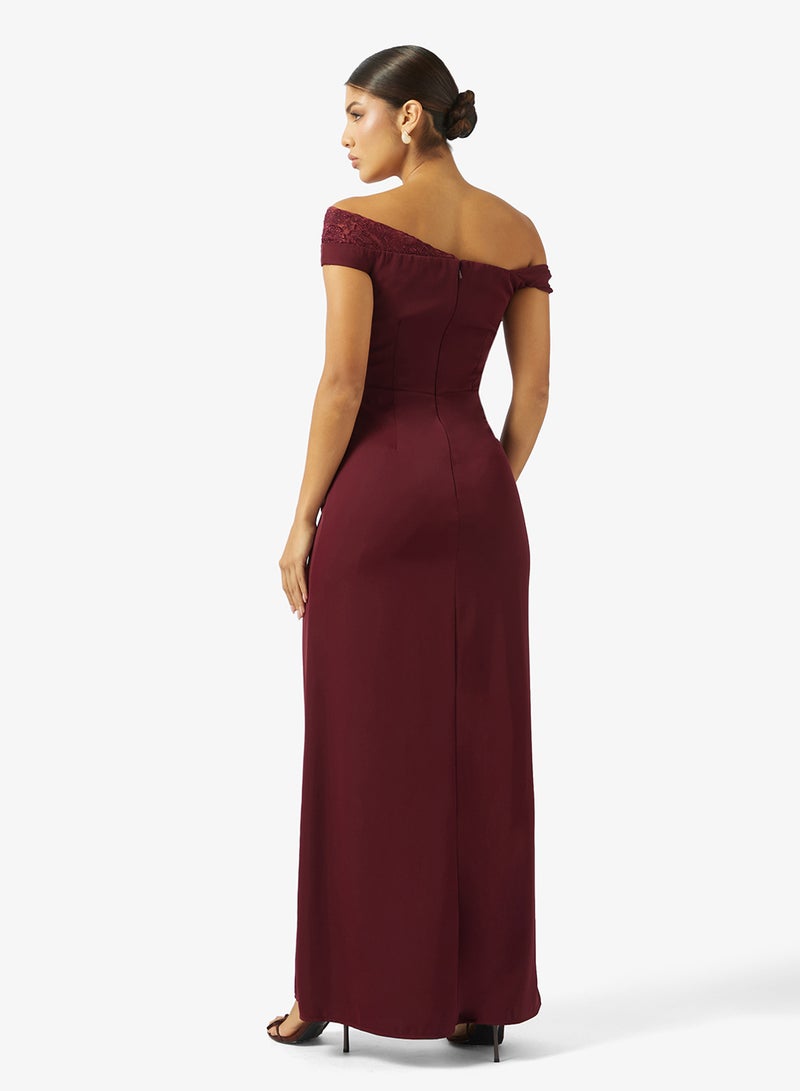 Iyra Elegant Off-Shoulder Maxi Dress - Image 2